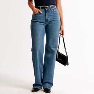 Abercrombie 90s Relaxed Jeans, High Rise, Curve Love, Distressed